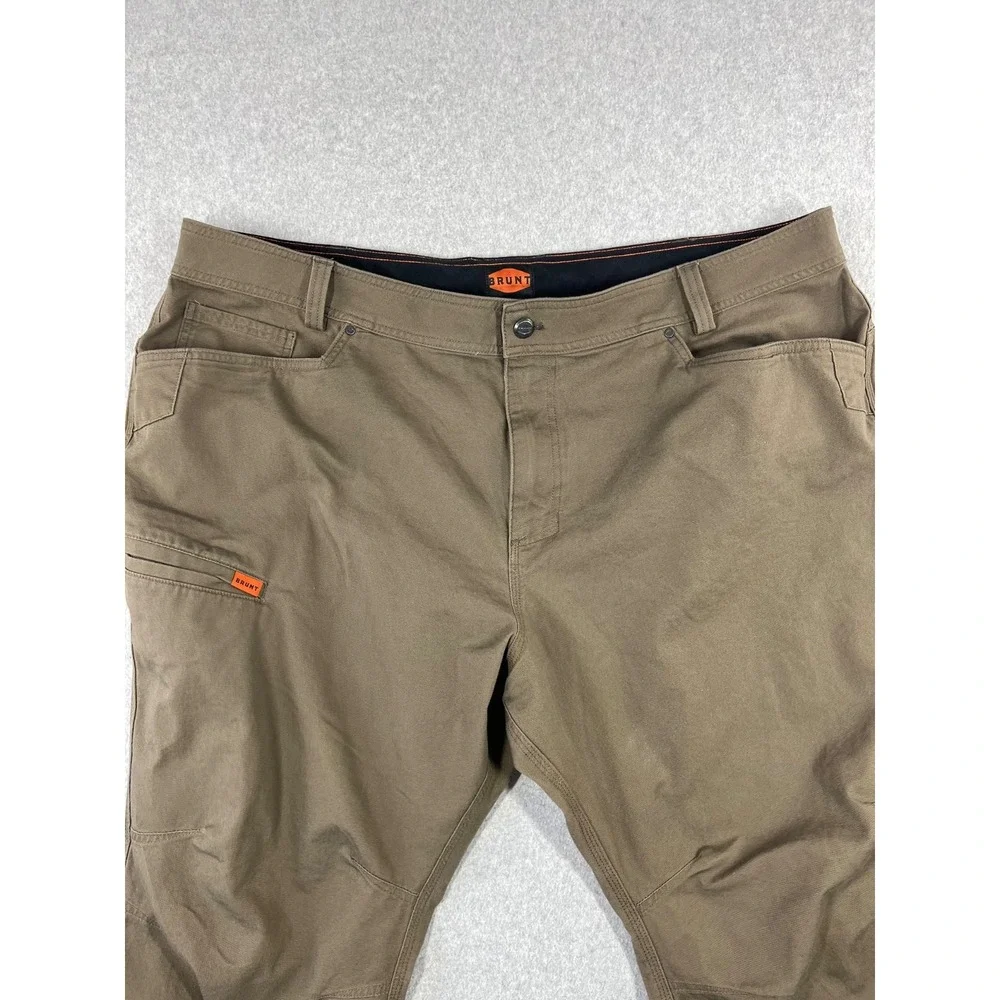 Brunt The Torra Pants Mens 46x30 Brown Canvas Water Repellent Articulated Knees